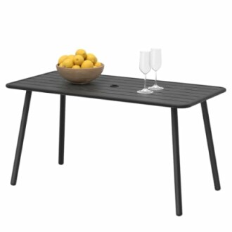 C-Hopetree Rectangle Metal Outdoor Dining Table