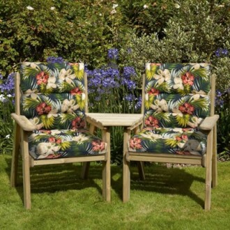 Magpie Fabrics High Back Chair Cushion Set