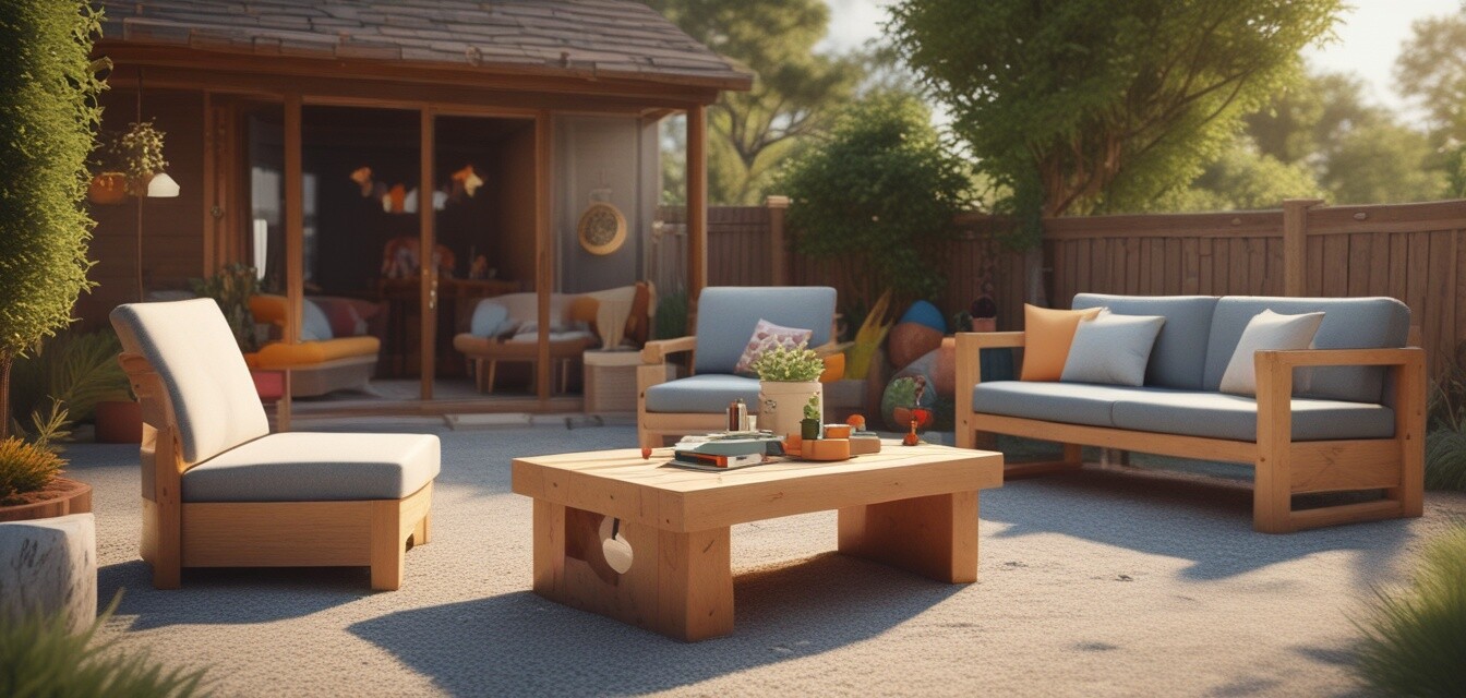 Outdoor furniture play area
