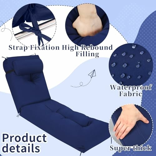 Wenqik Outdoor Chaise Lounge Cushions