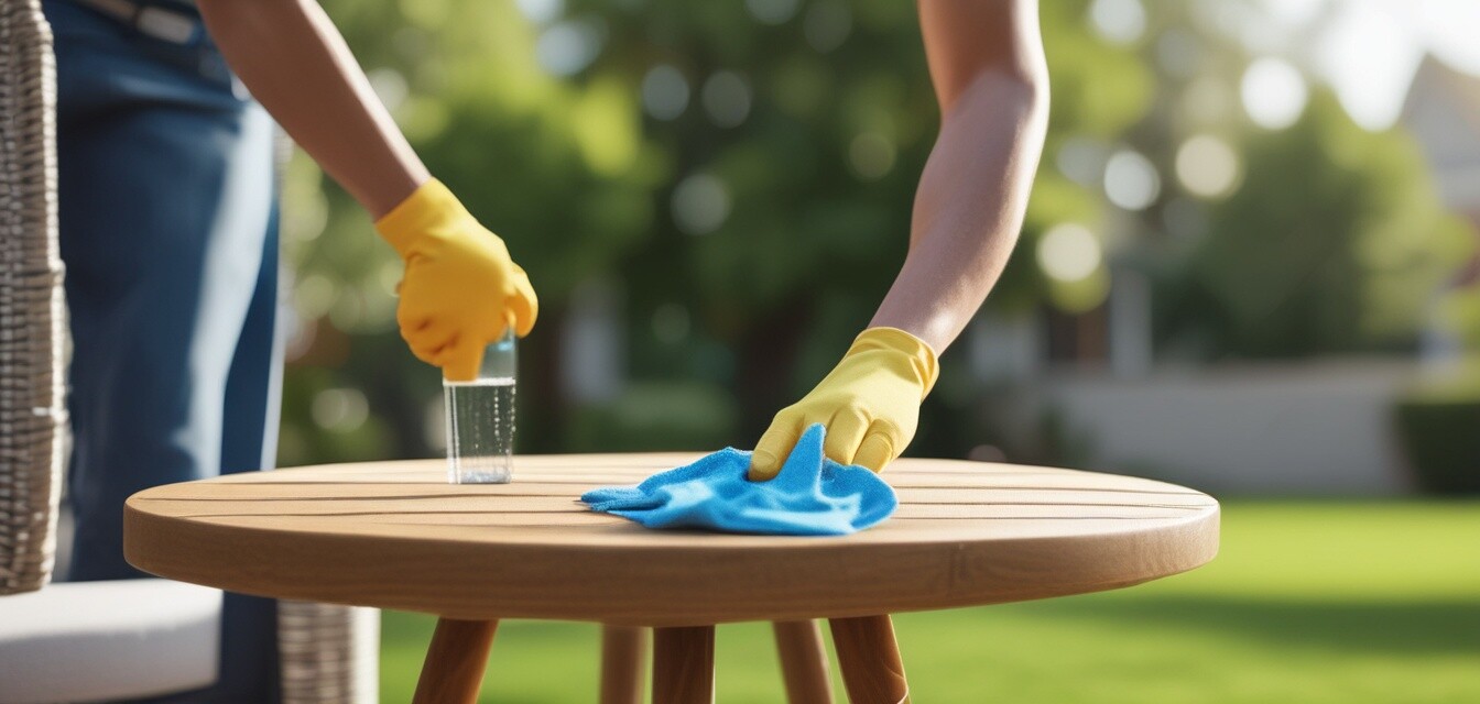 Cleaning outdoor furniture