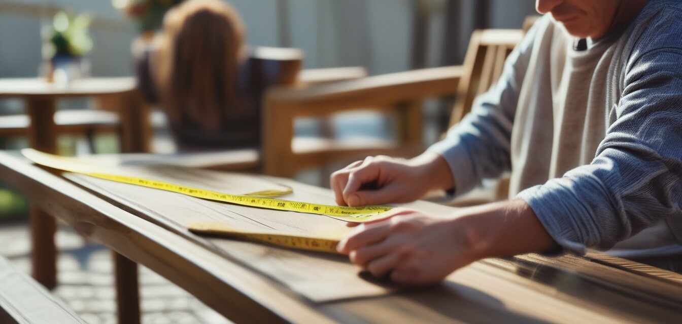 Measuring outdoor furniture for a cover