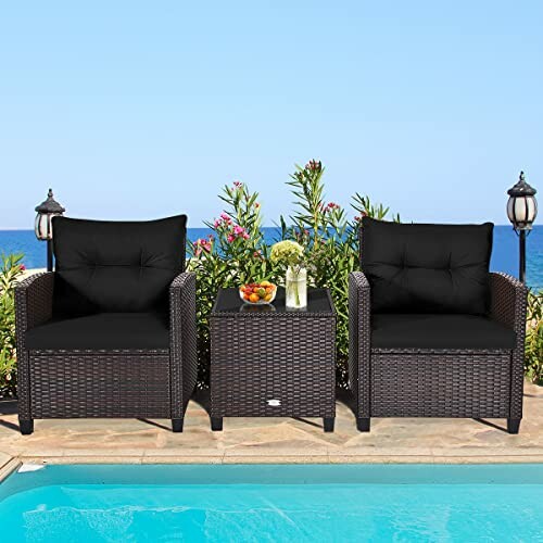 RELAX4LIFE 3 Piece Patio Furniture Set