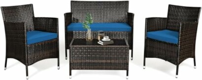 HOMGX Rattan Patio Furniture Set